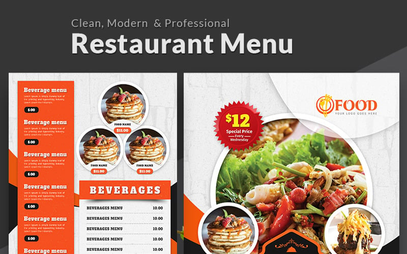 Tasty Restaurant Menu - Corporate Identity Template