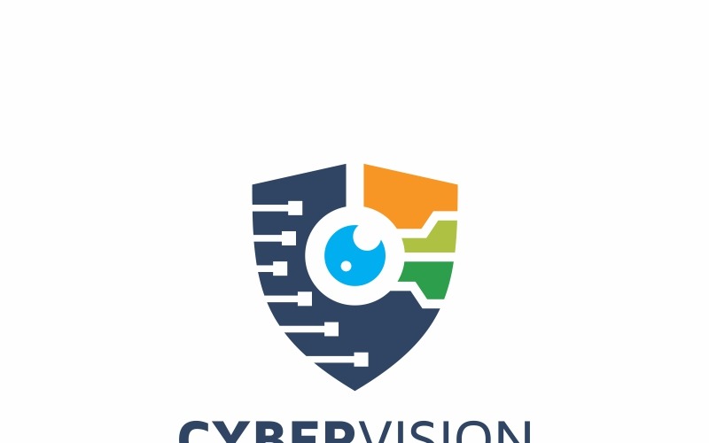 Download Шаблон логотипа "Vision Eye Logo Template" / Vision Eye Logo Template - Шаблон логотипа на тему графика 3d abstract arrow business cinema circle company corporate display easy look eye film media player modern movie professional pupil retina