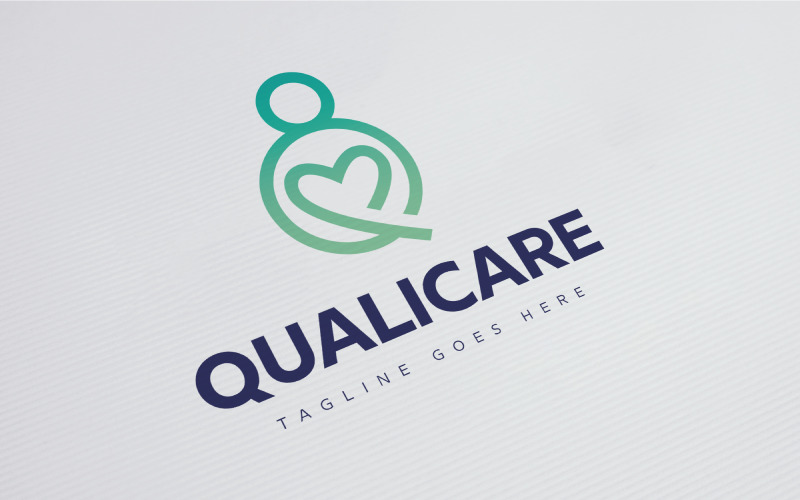 Modèle de logo de soins de qualité