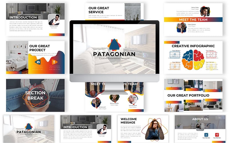 Patagonská šablona PowerPoint