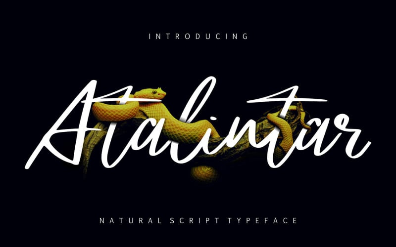 Atalintar | Natuurlijk script lettertype
