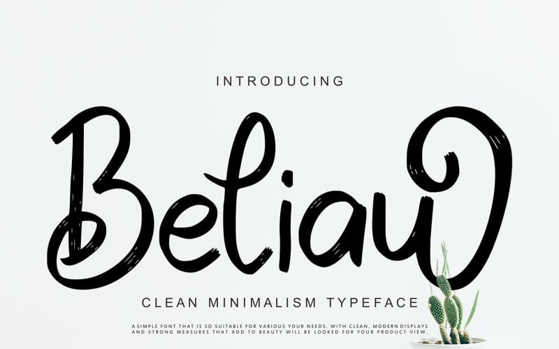 Beliau | Fonte de tipo de letra do minimalismo limpo