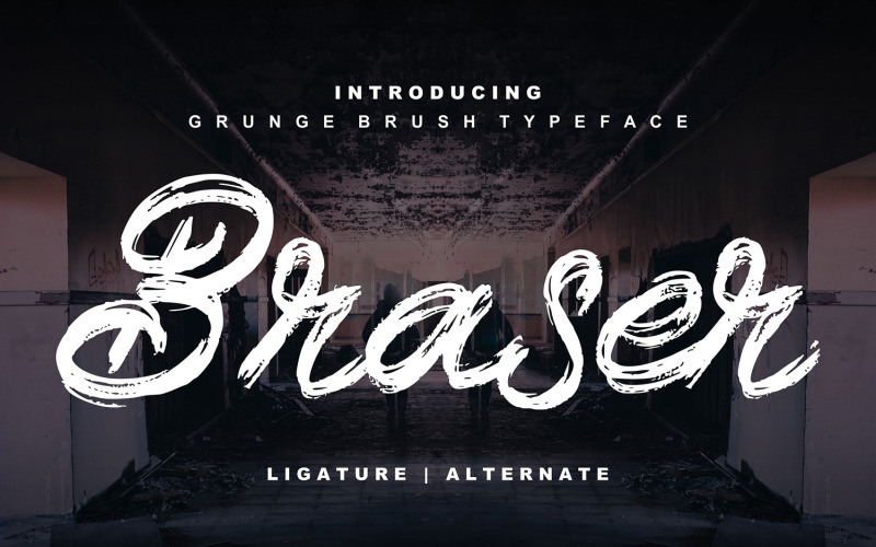 Braser | Fuente Grunge Brush Typeface