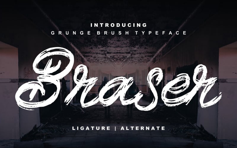 Braser | Grunge Brush Schriftart