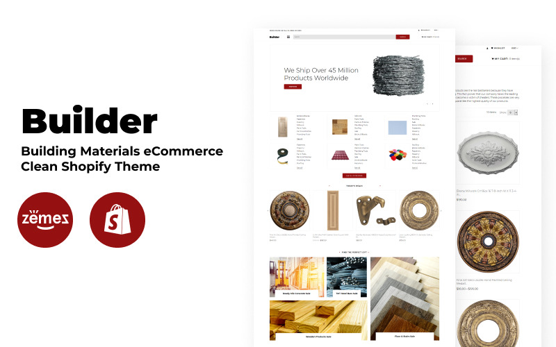 Builder - Baustoffe eCommerce Clean Shopify Theme