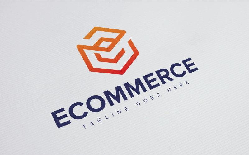 Download Шаблон логотипа "E-Commerce Logo Template" / E-Commerce Logo Template - Шаблон логотипа на тему графика architecture,bold,box,cube,deposit,development,e-commerce,education,e,letter,hexagon,hexagonal,logo,media,network,software,start-up,storage,structure,technology