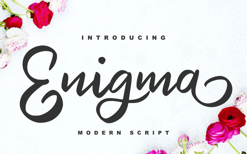 Download Шрифт "Enigma | Modern Cursive Font" / Enigma | Modern Cursive Font - Шрифт на тему графика design,modern,background,vector,abstract,graphic,template,banner,hipster,illustration,poster,business,shape,pattern,trendy,gradient,color,cover,geometric,minimal
