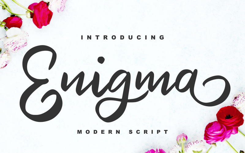 Enigma | Moderní kurzíva písmo