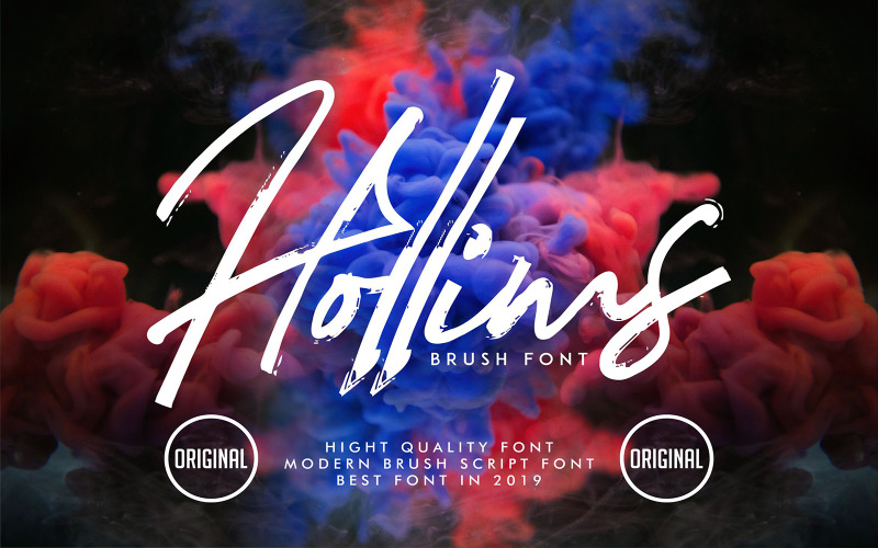 Hollims | Carattere corsivo pennello