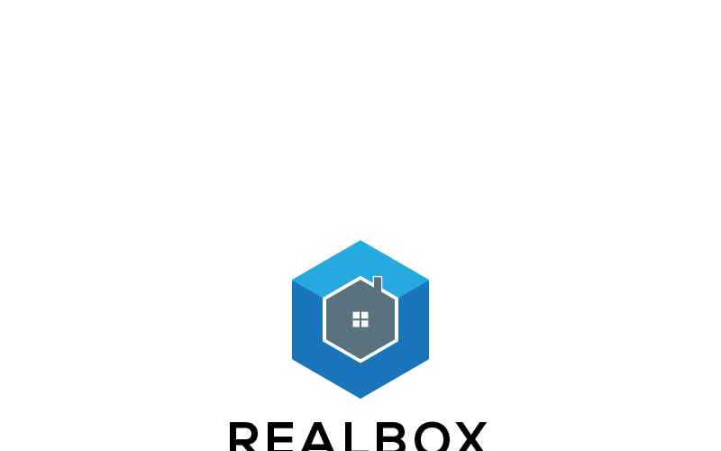 Modello di logo di Realbox