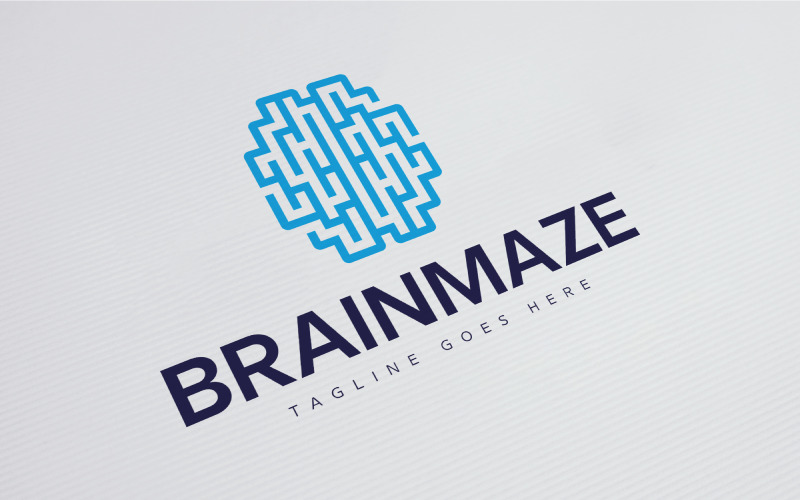 Мозок лабіринт шаблон логотипу