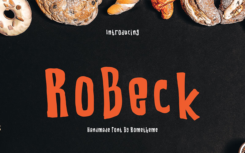 Download Шрифт "Robeck - Handwritten Font" / Robeck - Handwritten Font - Шрифт на тему графика kids family girls boys fun funny children catchy cute cool playful magazine poster book logo