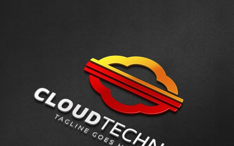 Шаблон логотипа облачных технологий
