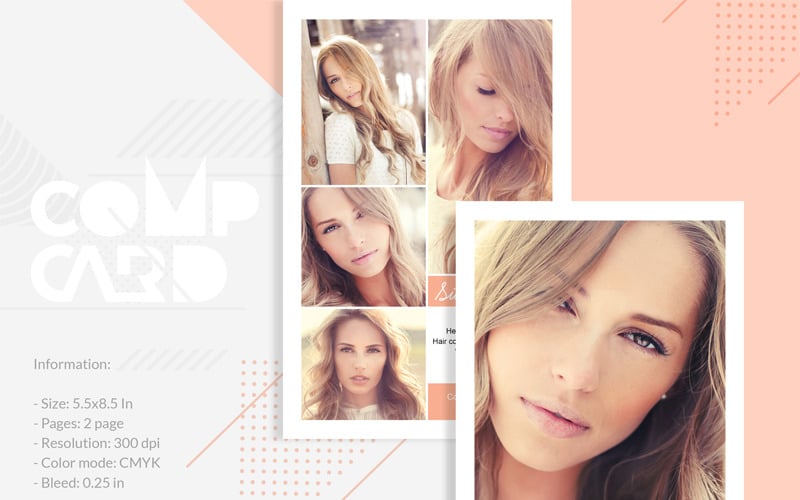 Sienna Taber - Modeling Comp Card - Mall för företagsidentitet
