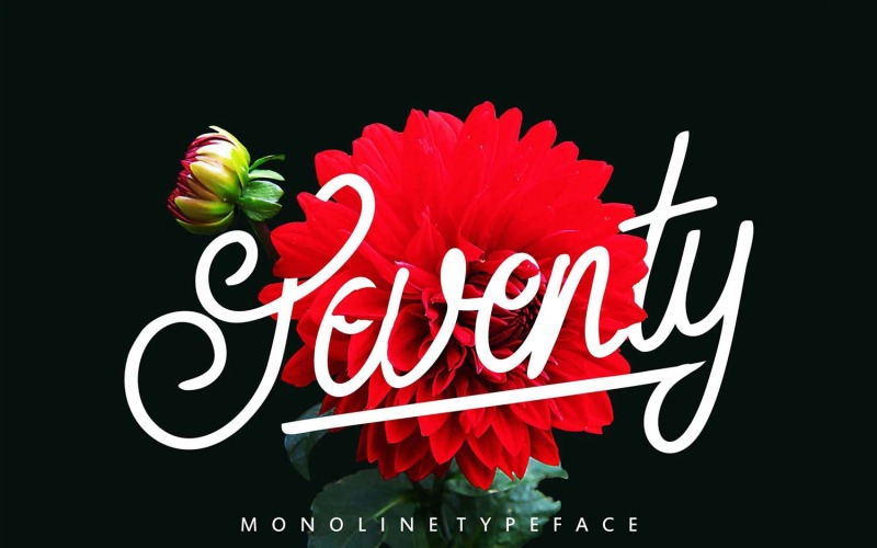 Sjuttio | Monoline typsnitt typsnitt