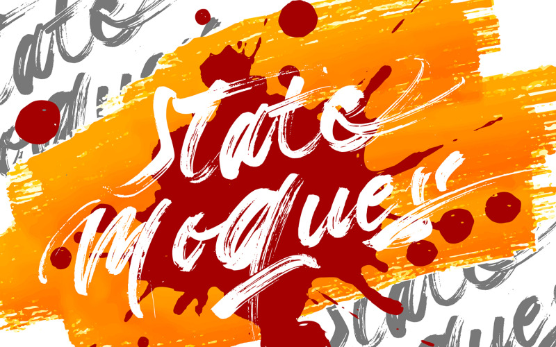 State Moques | Pinsel Kursivschrift