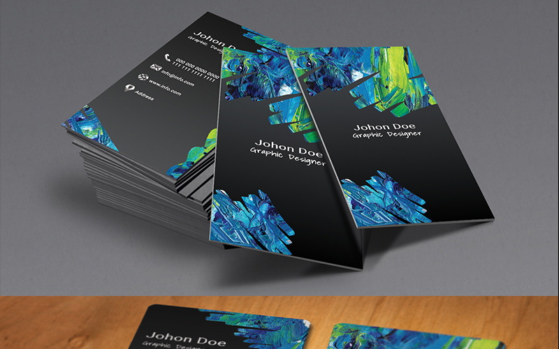Stylish Vertical Business Card - Corporate Identity Template