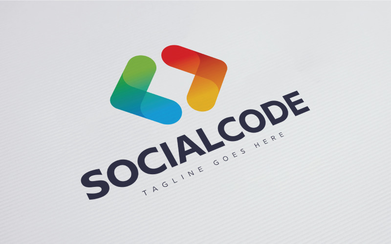 Szociális kód logó sablon