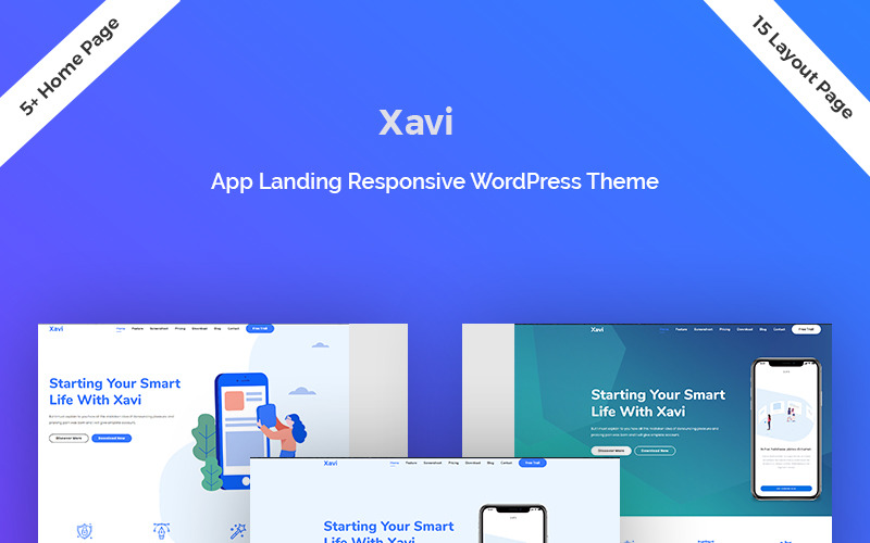 Xavi — motyw WordPress do lądowania aplikacji i oprogramowania