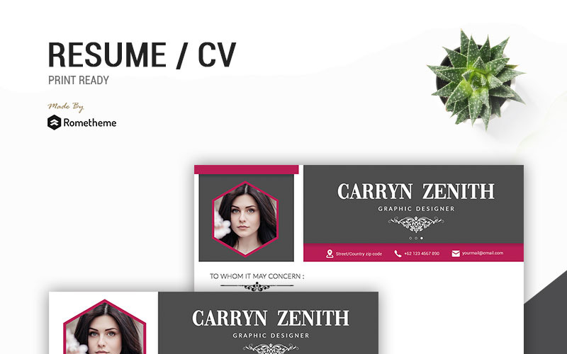 Download Резюме "Carryn Zenith - Resume Template" / Carryn Zenith - Resume Template - Резюме на тему графика creative curriculum cv freelance freelancer hire illustrator job minimalist modern personal photoshop portfolio resume simple rometheme