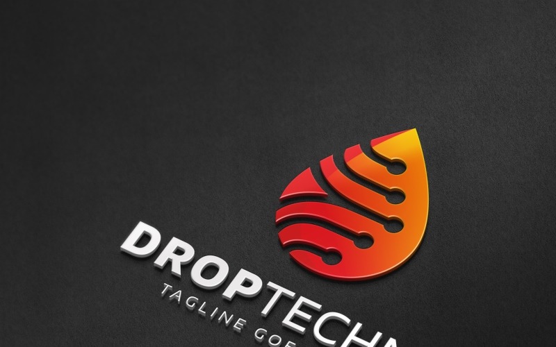 Download Шаблон логотипа "Drop Tech Logo Template" / Drop Tech Logo Template - Шаблон логотипа на тему графика aqua aquatic blue drop fluid fresh gear hydro marine mechanic mechanical mineral natural nature ocean plumbing pool premium professional pure