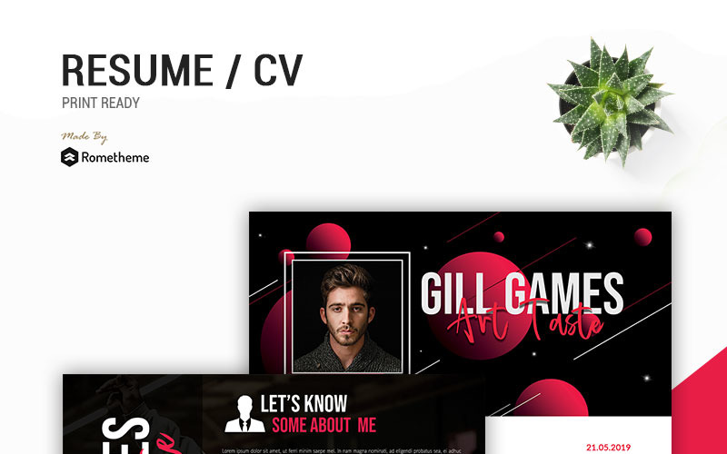 Download Резюме "Gill Games - Resume Template" / Gill Games - Resume Template - Резюме на тему графика creative curriculum cv freelance freelancer hire illustrator job minimalist modern personal photoshop portfolio resume simple