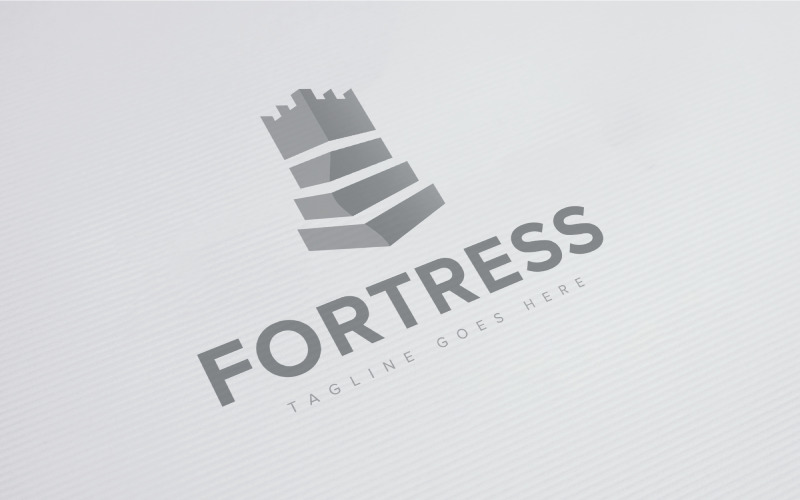 Modèle de logo de forteresse