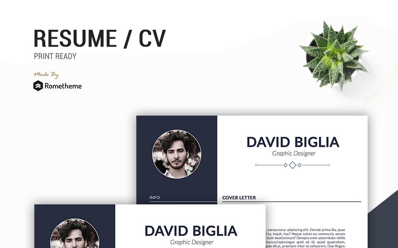 Download Резюме "David Biglia - Resume Template" / David Biglia - Resume Template - Резюме на тему графика creative curriculum cv freelance freelancer hire illustrator job minimalist modern personal photoshop portfolio resume simple