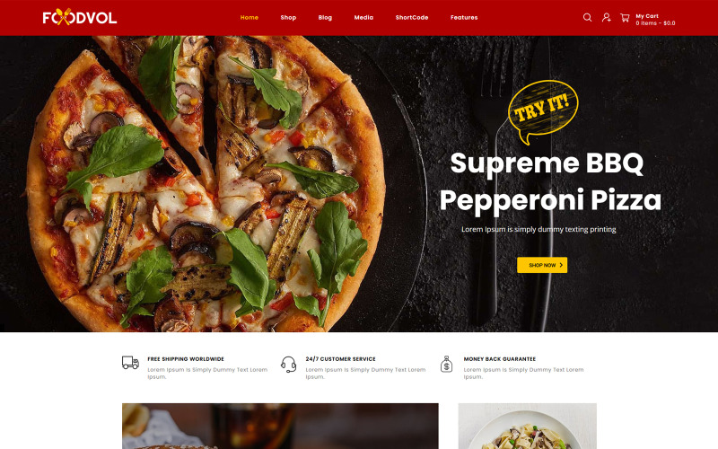 рестораны тема woocommerce