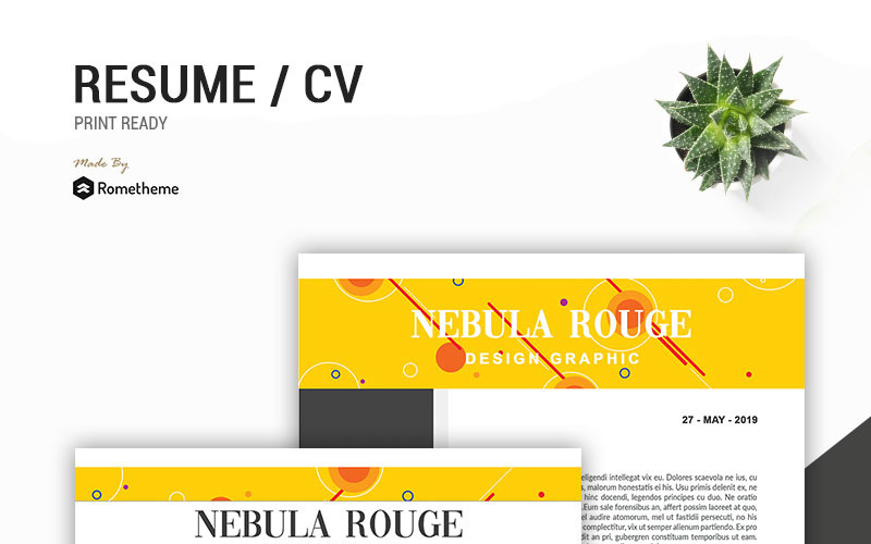 Download Резюме "Nebula Rouge - Resume Template" / Nebula Rouge - Resume Template - Резюме на тему графика creative curriculum cv freelance freelancer hire illustrator job minimalist modern personal photoshop portfolio resume simple