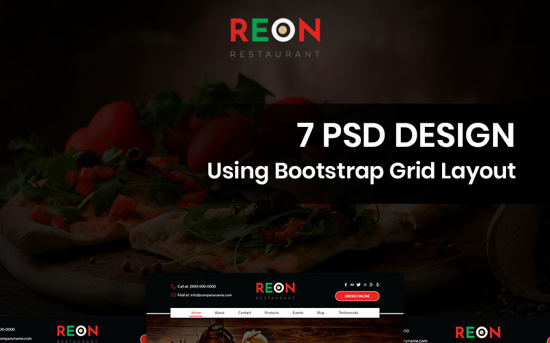 Reon - Pizza PSD šablona