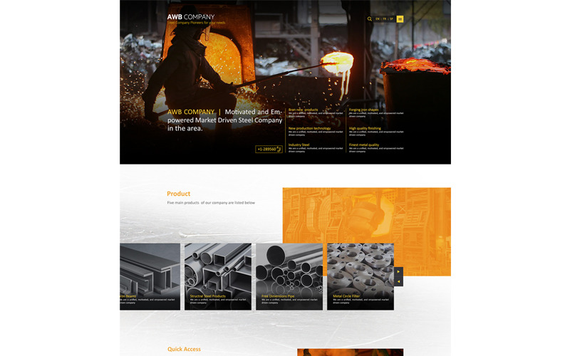 Download PSD шаблон "Spark PSD Template" / Spark PSD Template - PSD шаблон на тему заправка spark industry company fancy luxury responsive simple minimal eye-catching bootstrap gridsystem ux ui black yellow modern calltoaction 2019 flat trend
