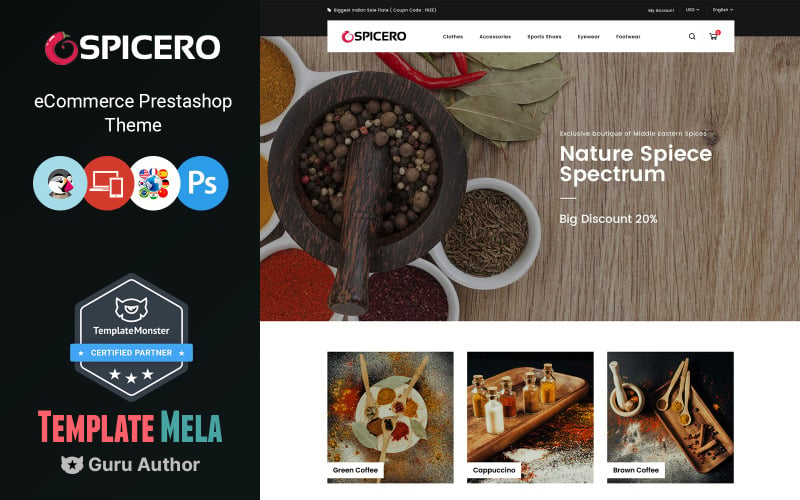 Spicero - Grocery Store PrestaShop Teması