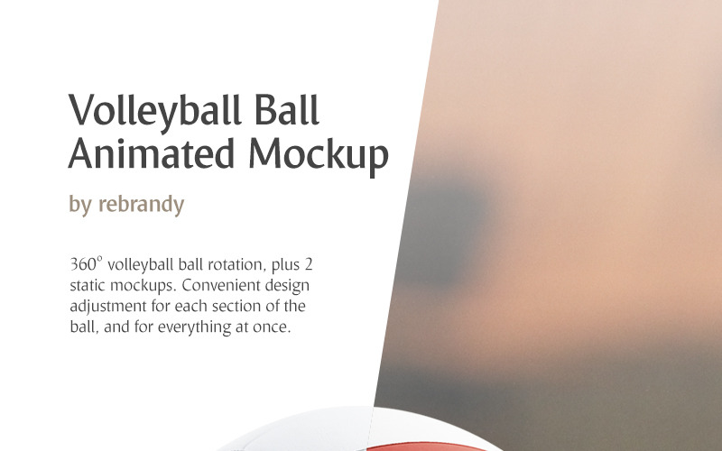 Volleyball Ball Animated product mockup