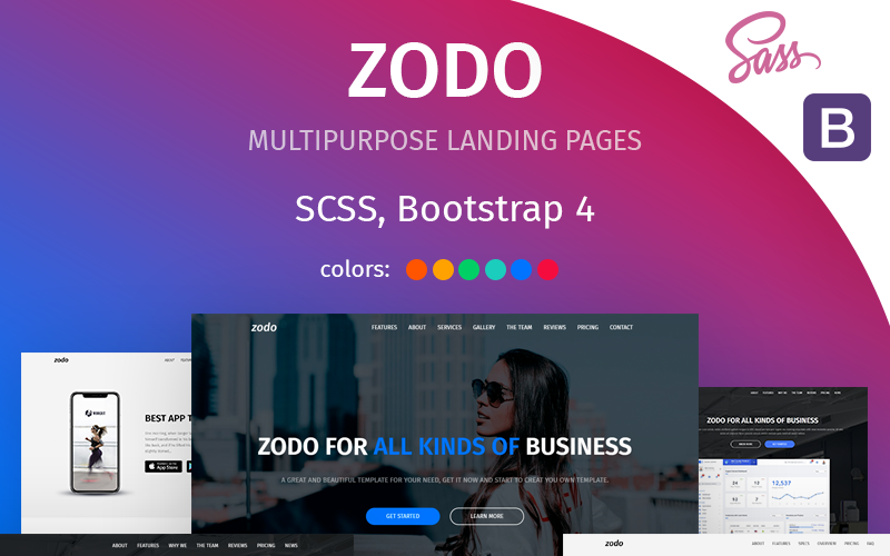 Zodo Landing Page Template