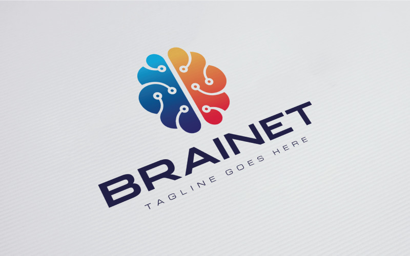 Beyin Ağı Logo Şablonu