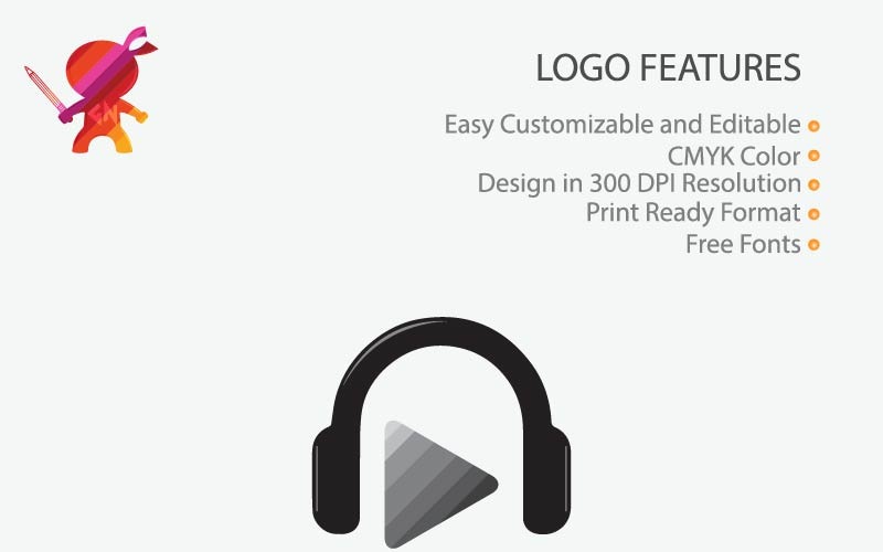 Download Шаблон логотипа "Black Color Music Logo Template" / Black Color Music Logo Template - Шаблон логотипа на тему графика music logo vector design icon illustration musical black template symbol abstract sign sound graphic concept style element modern creative