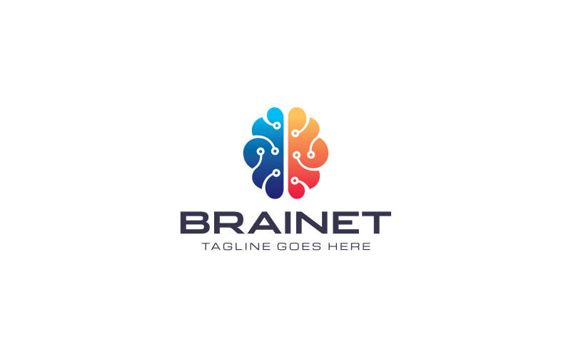 Brain Network Logo Template #83520