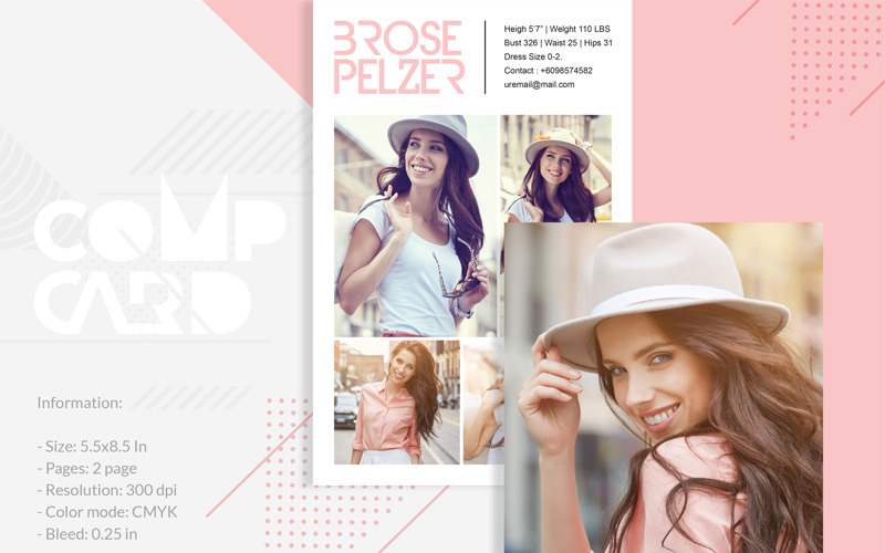 Download Фирменный стиль "Brose Pelzer - - Corporate Identity Template" / Brose Pelzer - - Corporate Identity Template - Фирменный стиль на тему графика model comp card template fashion modeling zed creative photo photography portrait
