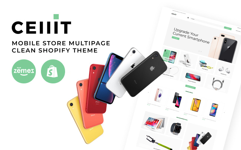 Cellit - tema multipage Clean Shopify para loja móvel