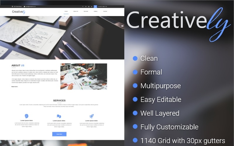 Creatively PSD Template