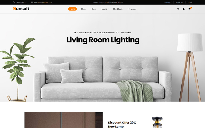 освещение темы woocommerce