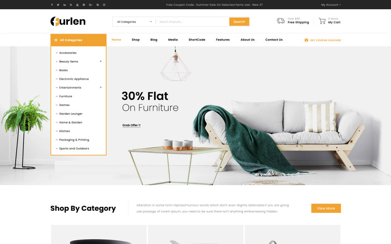 тема домашнего декора woocommerce