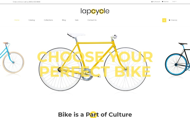 Lapcycle - cykliczny wielostronicowy, czysty motyw Shopify