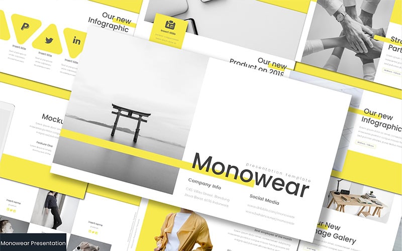 Monowear - шаблон PowerPoint