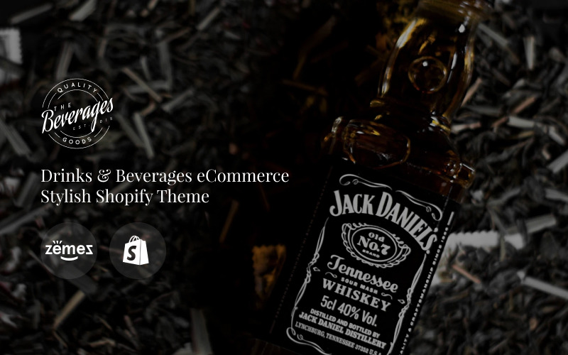 Bebidas - Bebidas y bebidas Comercio electrónico Elegante tema de Shopify