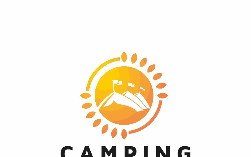 Download Шаблон логотипа "Camping Logo Template" / Camping Logo Template - Шаблон логотипа на тему графика adventure badge camp campfire camping compass emblem expedition explore fire forest graphic hiking holiday illustration label logo mountain nature outdoor