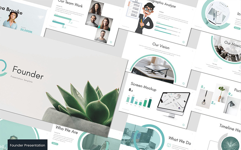 Founder - PowerPoint template
