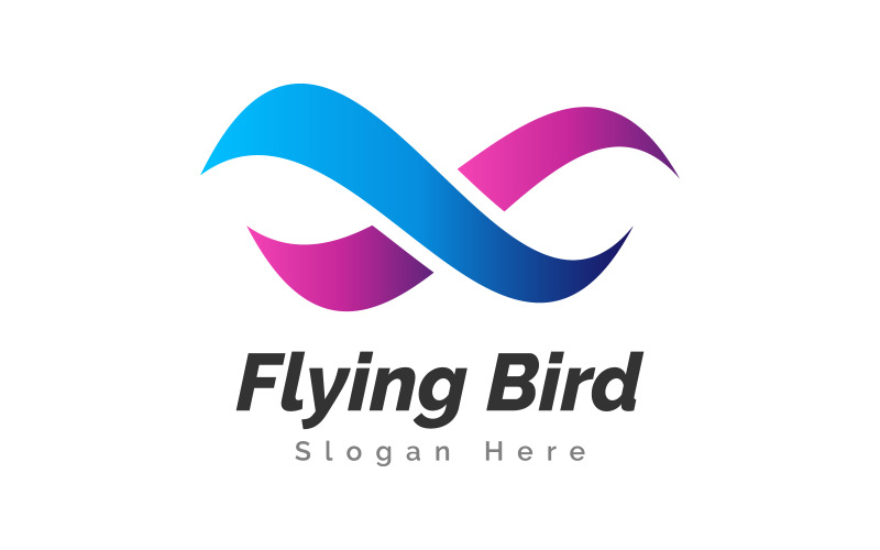 Infinity Bird Fly Logo Design