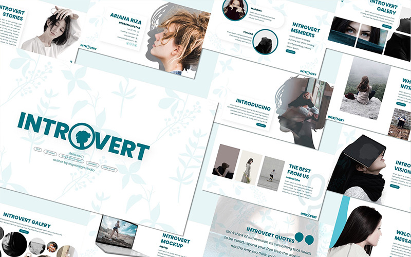 Introvertido - modelo do PowerPoint